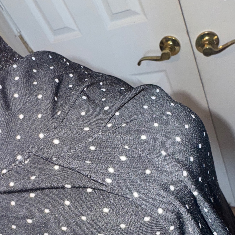 Charter Club Black and White Polka Dot Blouse - Picture 6 of 9